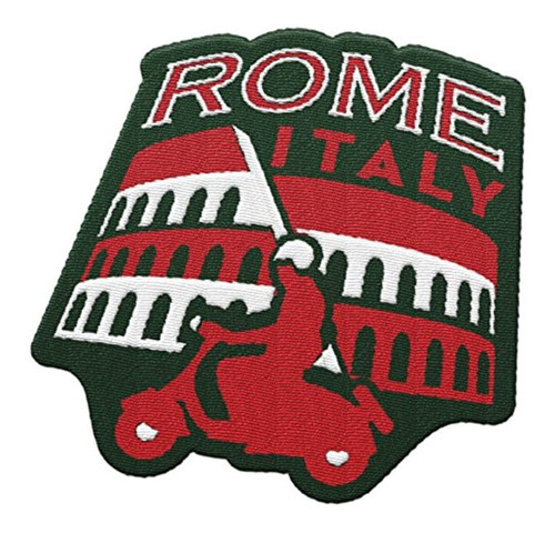 Italia Parche De Viaje - Coliseo De Roma Y Vespa