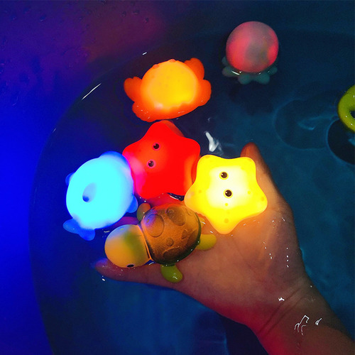 Y Bath Toys Baby King Floating Soft Rubber Animals Water Tub