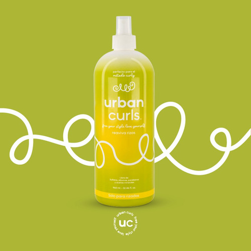 Tratamiento Activador Para Rizos Urban Curls Sin Sal 960 Ml