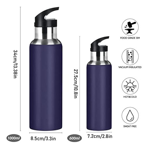 Botella De Agua A Prueba De Fugas De Acero Inoxidable De 600