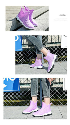 Botas De Lluvia De Moda, Zapatos De Cocina Botines Mujer
