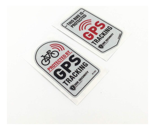 Pegatinas Coche Gps Tracker Alarma Bicicleta Moto 2.8x1.6 In