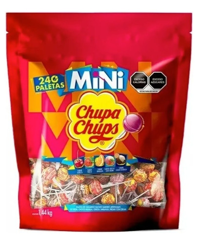 Paleta De Caramelo Chupa Chups Mini 240 Piezas 