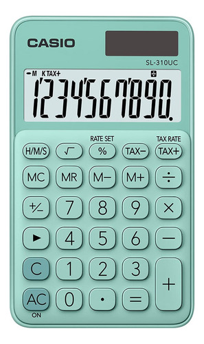 Calculadora Portátil Casio 10 Dígito Alim Dupla Sl-310uc-gn