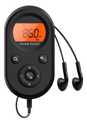 Radio Porttil Am Fm, Radio De Bolsillo Personal Recargable C