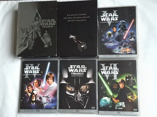 k0505-76★BD DVD BOX STAR WARS 4点セット Dvd Star Wars 4 5 E 6 Trilogia - Box Com 4 Discos ( Usado