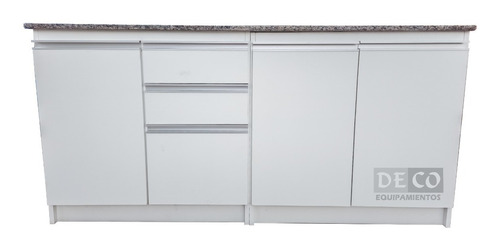 Mueble Cocina Mdf Bajo Mesada  Granito Entero.1.62x054x088