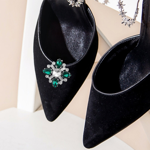 2 Colgantes Brillantes Para Zapatos Con Diamantes De Imitaci