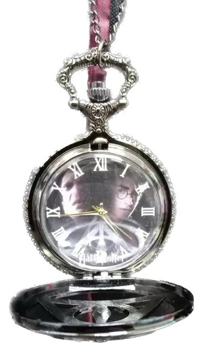 Reloj De Bolsillo Collar Harry Potter Negro Mod. 3