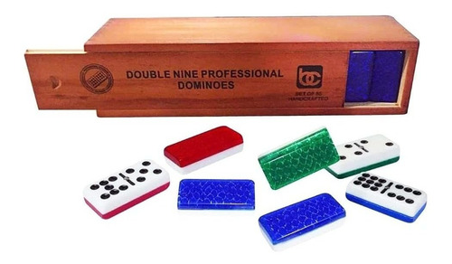 Juego   De Dominó De Doble Nueve De Alto Brillo Incl Fr80dt