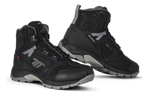 Bota De Moto Seventy Stelvio Baja Negro/gris