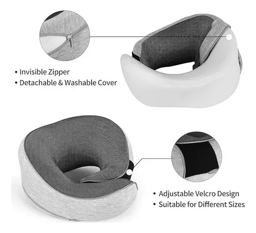 Almohada De Viaje Para Cuello, Cojín De Espuma Viscoelástica