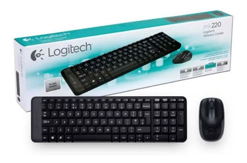 Teclado + Mouse Inalambrico Logitech Mk220 Compacto Combo