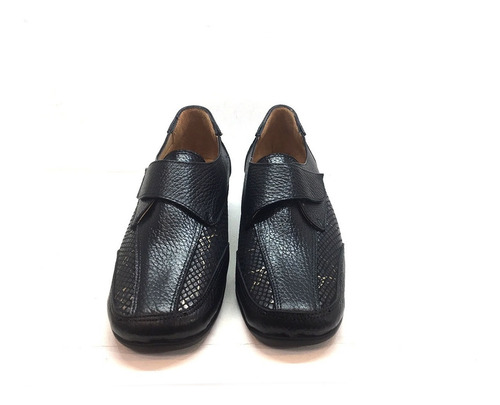 Imagen 2 de 4 de Zapato De Cuero Cómodo Para Damas Modelo 3617 / Negro