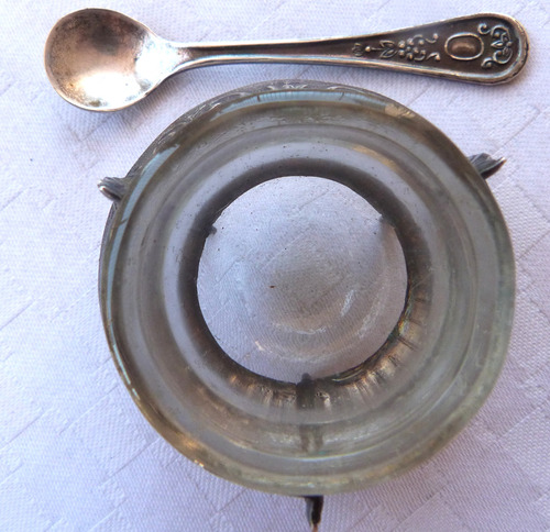 Monijor62-antiguo Coleccion Rusia Salero Cuenco Mesa Plata (Usado)