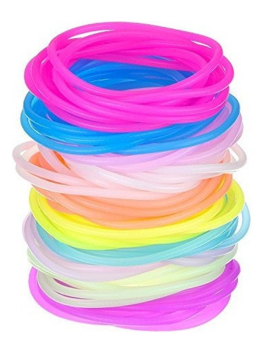 Hotop Multicolor Silicone Jalea Pulseras Luminous Hair Ties