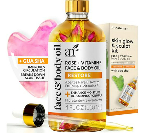 Set De Aceite De Vitamina E Y Herramientas Gua Sha Para Rost