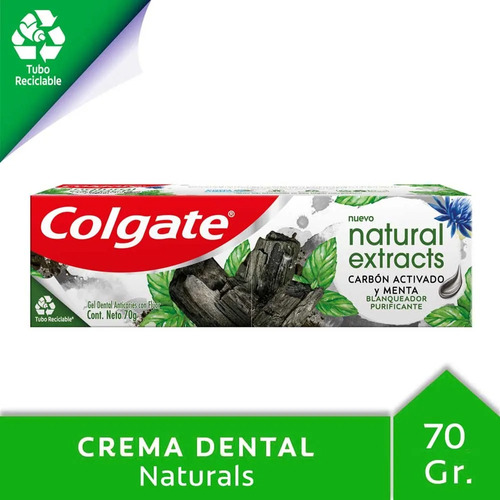 Pasta Dental Colgate Natural Extracts Carbón Y Menta 70g