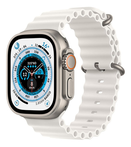 Apple Watch Ultra GPS + Celular - Caja de titanio 49 mm - Correa Ocean blanca