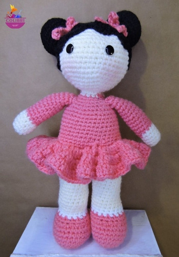 Amigurumi Bailarina De Ballet En Crochet 30 Cm Hecho A Mano!