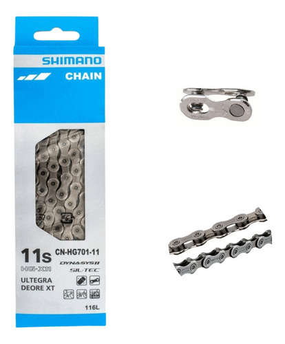 Cadena Shimano Hg701-11 Sil-Tec Ultegra Deore Xt 116 l 11 V