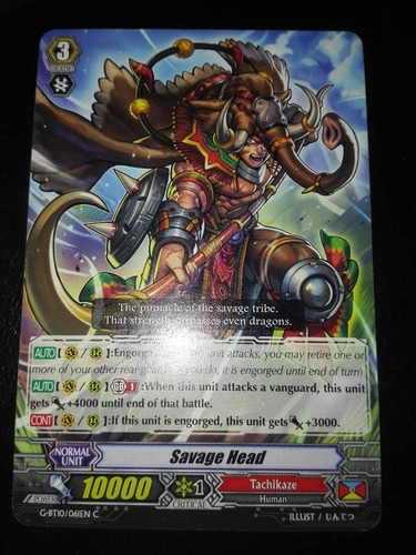 Savage Head - Raging Clash Of The Blade Fangs-carta Vanguard