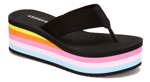 Tacon Casual 74866wpv Goma Paseo Alberca Playa Multicolor