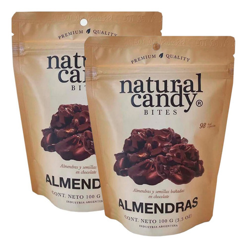 Almendras Con Semillas Bañadas En Chocolate Natural Candy X2