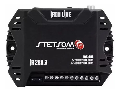 Amplificador para autos, pickups & suv Stetsom Iron IR 280.3 clase D con 3 canales y 280W