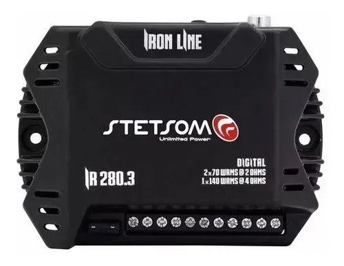 Amplificador para autos, pickups & suv Stetsom Iron IR 280.3 clase D con 3 canales y 280W