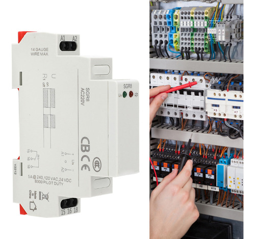 H Relé Intermedio Circuito Auxiliar Relé 5a 16a 12240v