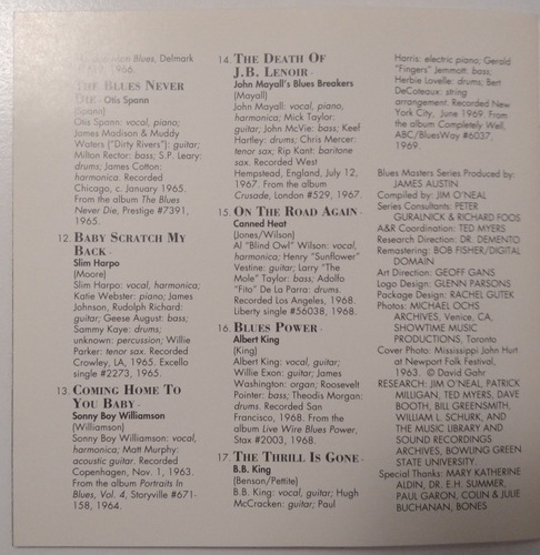 Blues Master Volume 7 Blues Revival Rhino Usa Cd (Usado)