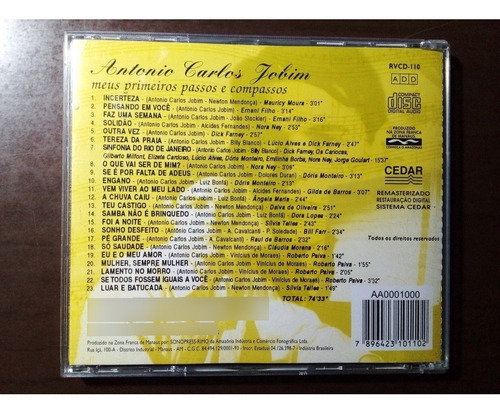Cd Antonio Carlos Jobim - Meus Primeiros Passos E Compassos (Usado)