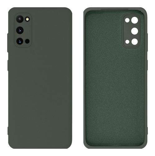 Capa Capinha Aveludada Para Samsung Galaxy S20 Silicone Cam Cor Verde Pacífico