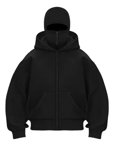 Sudadera De Doble Capa Con Capucha Y Cremallera