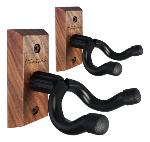 Set 2 Colgadores De Guitarra De Madera Para Pared Con