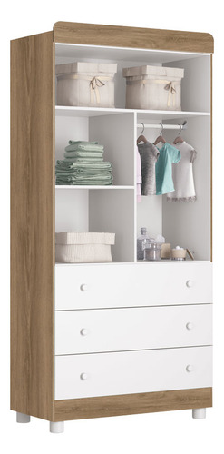 Conjunto Katatau Berço Comoda E Roupeiro 2 Portas - Reller