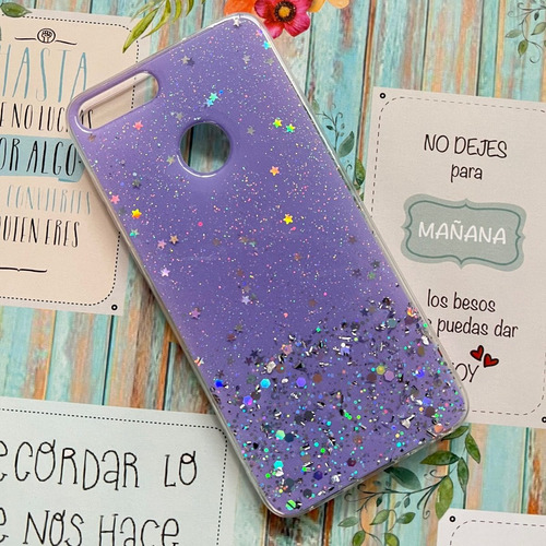 Funda Tpu Con Brillito Para Huawei P Smart 2018