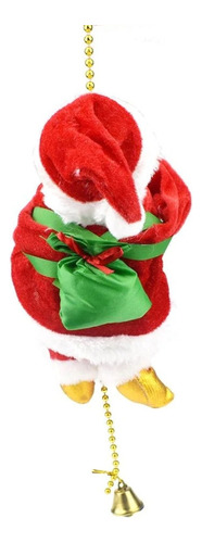 El Muñeco De Papá Noel Pone Cuerdas Hacia Arriba Y Hacia Aba