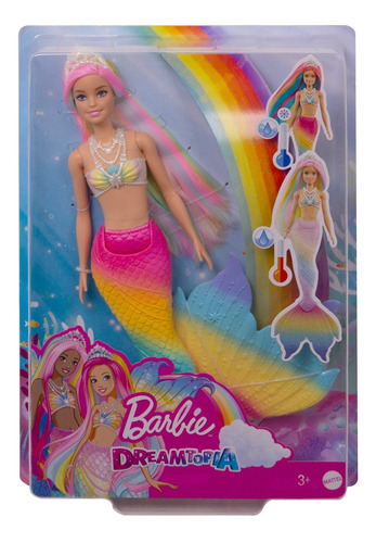 Barbie Dreamtopia Sirena Arcoíris Mágico Mattel Gtf89