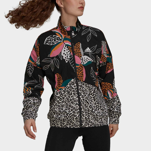 Imagen 5 de 10 de Rompevientos Liviano Farm Rio Print Relaxed adidas