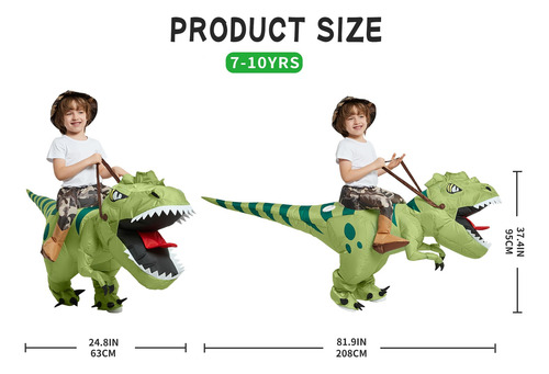 Disfraz Inflable De Dinosaurio One Casa T Rex Para Niños De