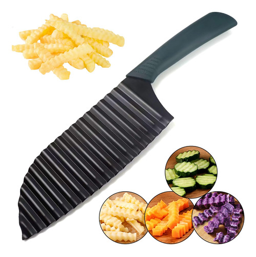 Cuchillo De Corte Arrugado, Cortador De Papas Fritas De Acer