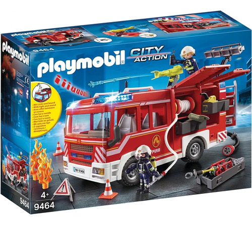 Playmobil City Action 9464 Camión De Bomberos Con Luces