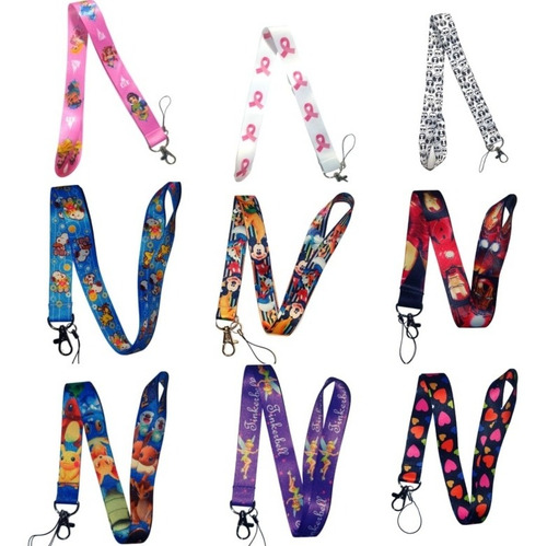 Imagen 9 de 10 de 20 Lanyard, 20 Diseños Por Mayor /portacredenciales
