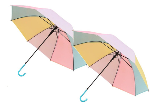 Pack X2 Paraguas De Niñas Paraguas Infantiles Lluvia 90cm 