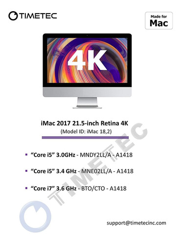 Memorias Ram Timetec, Compatible Con iMac 16gb (2x8gb) Ddr4