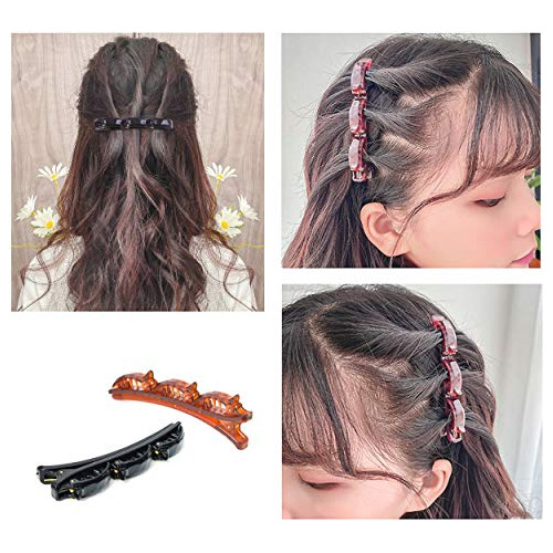 Horquilla De Peinado Shunmeil Con Doble Flequillo, 4 Unidade