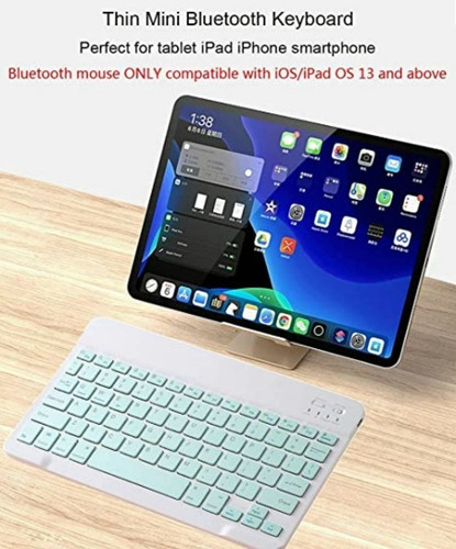 Imagen 6 de 10 de Kit De Teclado Bluetooth Con Ratón Soporte Teléfono/tablet