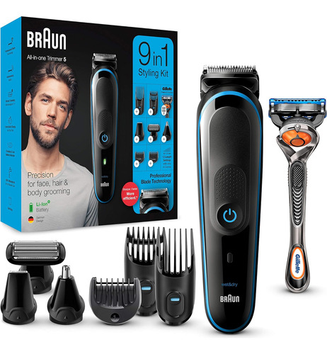 Braun Recortadora De Barba 9 En 1, Máquina De Cortar Pelo